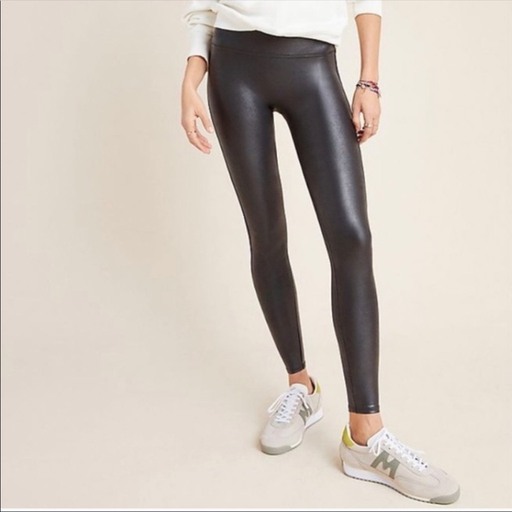 SPANX Faux Leather Leggings Black Size Large